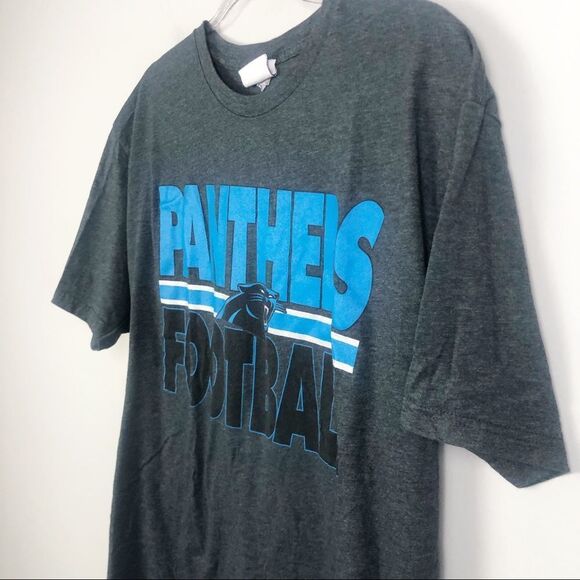 MAJESTIC | CAROLINA PANTHERS Football Tee Double Sided Gray Graphic Shirt XL - Picture 2 of 8